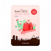 Маска для лица с экстрактом кактуса Berrisom Real Jeju Skingel Mask Cactus 5P Firming 25ml